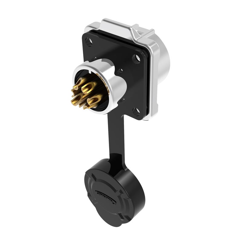 CNLINKO LP12 7-Pin Metal Shell Waterproof Circular Connector M12 Quick-Connect Flange Panel for Industrial Applications and Outdoor Use (7-Pin) - Image 3